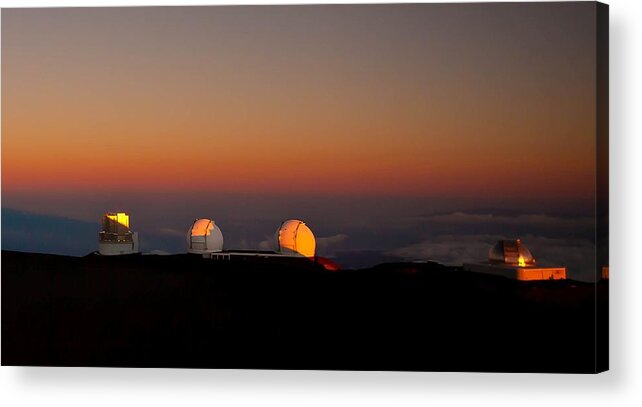 Subaru Acrylic Print featuring the photograph Sunrise atop Mauna Kea by Craig Watanabe