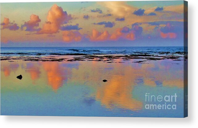 Sunset Acrylic Print featuring the photograph Sunset Water Color by Michele Penner
