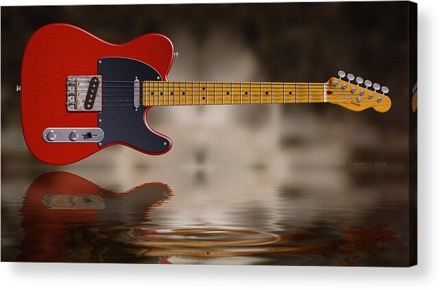 Telecaster Acrylic Print featuring the photograph Swamp Blues Red by WB Johnston