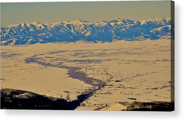 Teton Valley Acrylic Print featuring the photograph Teton Valley in Winter by Eric Tressler