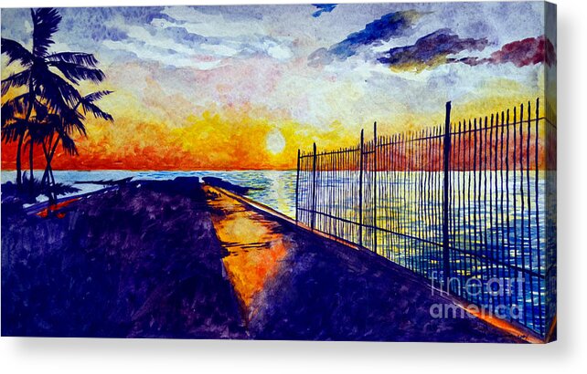 Bay Acrylic Print featuring the painting The Bay by Christopher Shellhammer