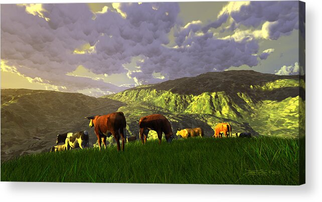 Dieter Carlton Acrylic Print featuring the digital art The Gentle Breed by Dieter Carlton