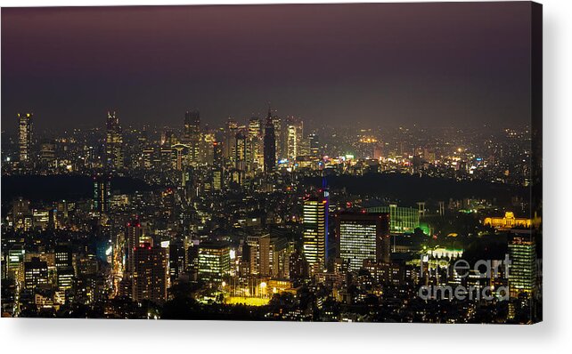 Japan Acrylic Print featuring the photograph Tokyo city Skyline by Fototrav Print