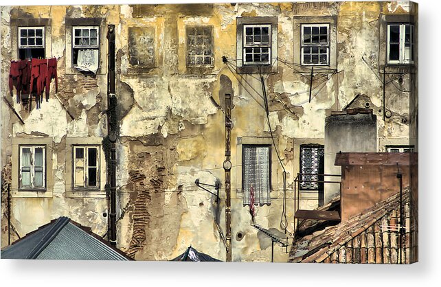 Urban Acrylic Print featuring the painting Urban Lisbon by David Letts