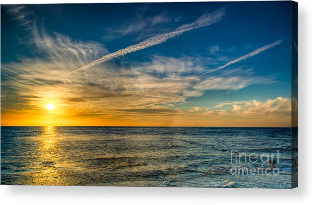 Sunset Acrylic Print featuring the photograph Vapor Trail by Adrian Evans