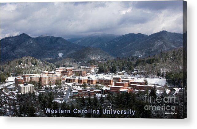 Western Carolina University Acrylic Print featuring the photograph Western Carolina University Winter by Matthew Turlington