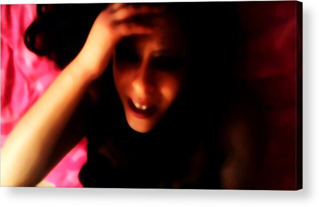 Emotive Acrylic Print featuring the photograph When will it end? by Jessica S