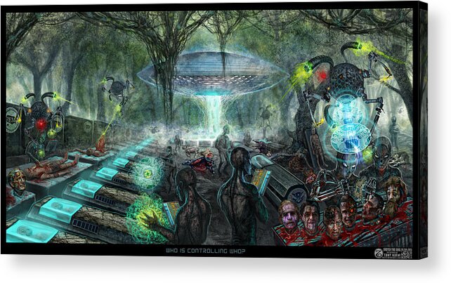 Tony Koehl Acrylic Print featuring the mixed media Who is Controlling Who by Tony Koehl