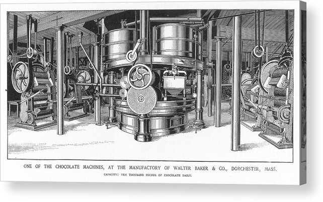 1890 Acrylic Print featuring the photograph Chocolate Factory, 1890 by Granger