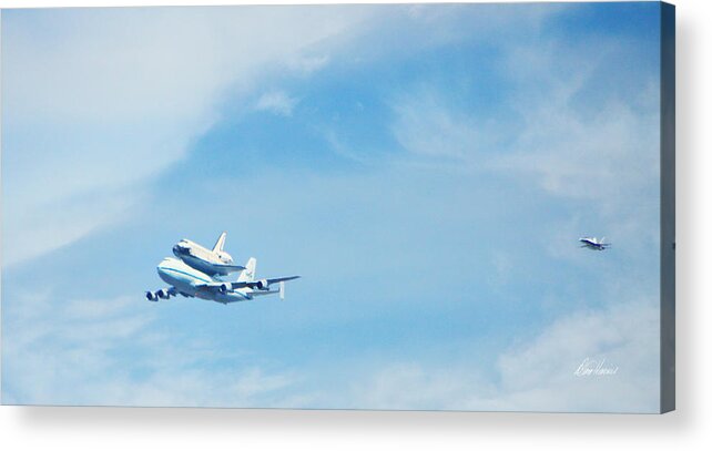 Endeavor's Last Flight Acrylic Print featuring the photograph Endeavour's Last Flight by Diana Haronis