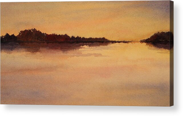 Sunset Acrylic Print featuring the painting Evening Glow by Vikki Bouffard