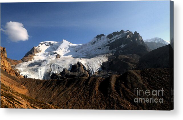 Mount Athabasca Acrylic Print featuring the photograph Mount Athabasca From The Columbia Icefields by Vivian Christopher
