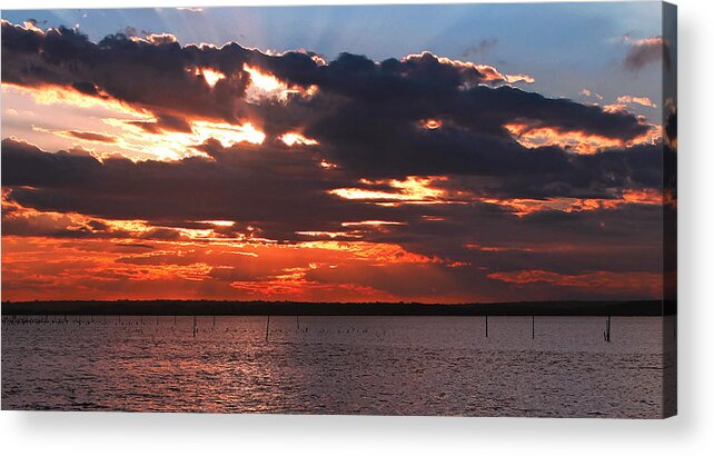Sunset Acrylic Print featuring the photograph Swan Bay Sunset by Paul Svensen