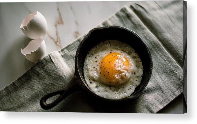 Egg Acrylic Print featuring the digital art Egg #1 by Super Lovely