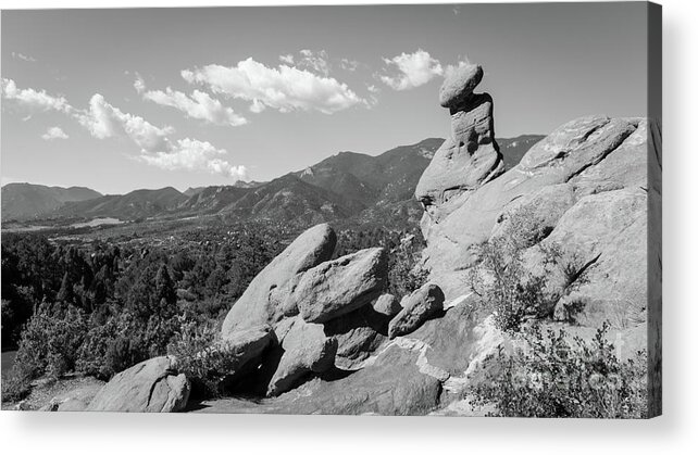 Red Acrylic Print featuring the photograph The Valley Below #1 by Deborah Klubertanz