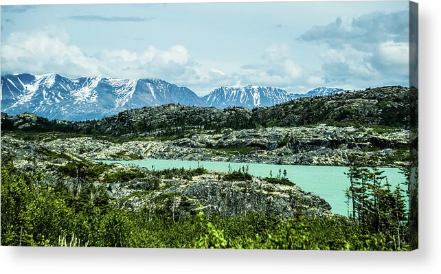 Mountain Acrylic Print featuring the photograph White Pass Mountains In British Columbia #26 by Alex Grichenko