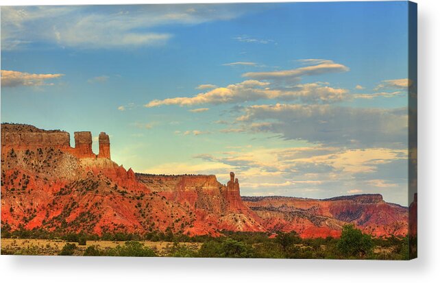 Georgia O'keefe Acrylic Print featuring the photograph Sunset at Ghost Ranch #3 by Alan Vance Ley