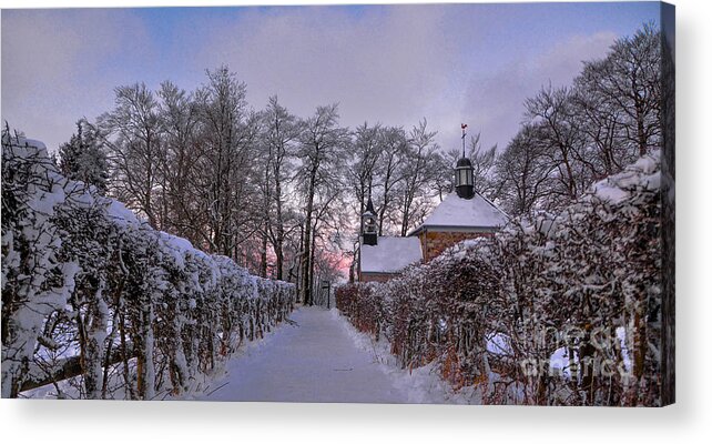 Winter Acrylic Print featuring the photograph Winter Landscape, Ardenne, Belgium #5 by Claude Loozen