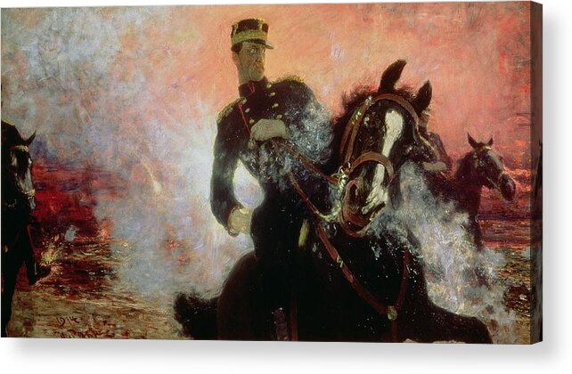 Albert I (1875-1934) King Of The Belgians In The First World War Acrylic Print featuring the painting Albert I King of the Belgians in the First World War by Ilya Repin