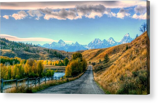 Atherton Wy Acrylic Print featuring the photograph Atherton View Of Tetons by Charlotte Schafer