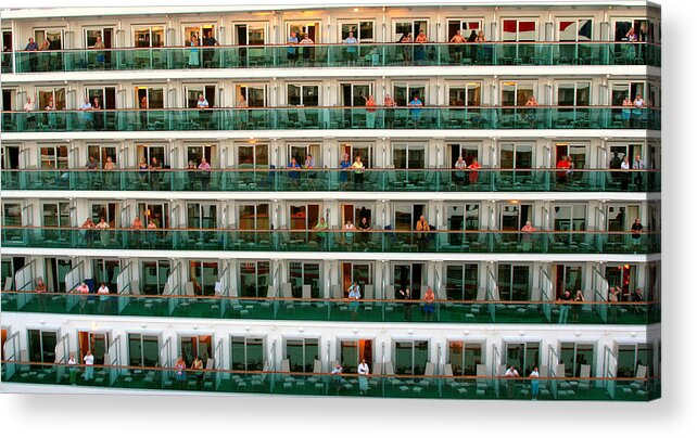People Acrylic Print featuring the photograph Balcony People by Perry Webster