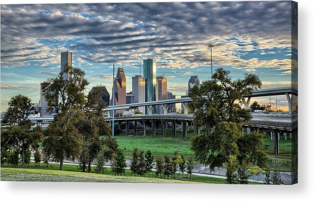 Downtown Acrylic Print featuring the photograph Bayou City by Chris Multop