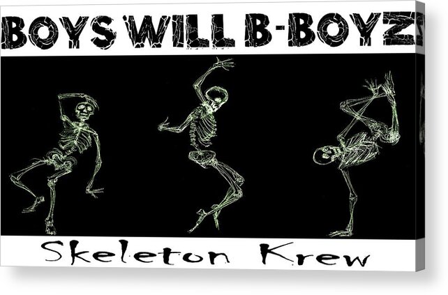 B Boys Acrylic Print featuring the drawing Boys Will B Boyz by Terri Meredith