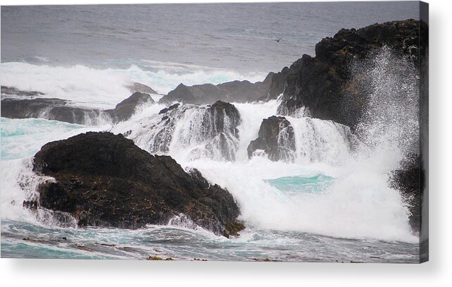 Photo Acrylic Print featuring the photograph Breaking Water by Gerald Carpenter