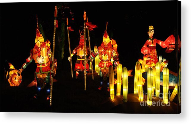 Lantern Acrylic Print featuring the photograph Chinese Lantern Festival British Columbia Canada 9 by Bob Christopher
