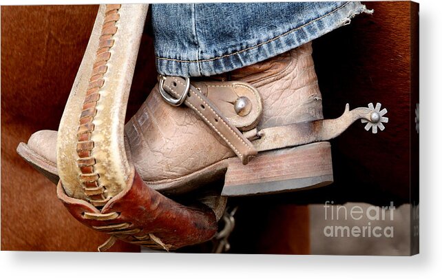 Cowboy Acrylic Print featuring the photograph Cowboy Boot by Peter Boonisar