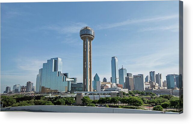 Downtown Acrylic Print featuring the photograph Dallas Texas City Skyline And Downtown by Alex Grichenko