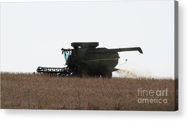 John Deere Prints Acrylic Print featuring the photograph Deere Harvesting by J L Zarek