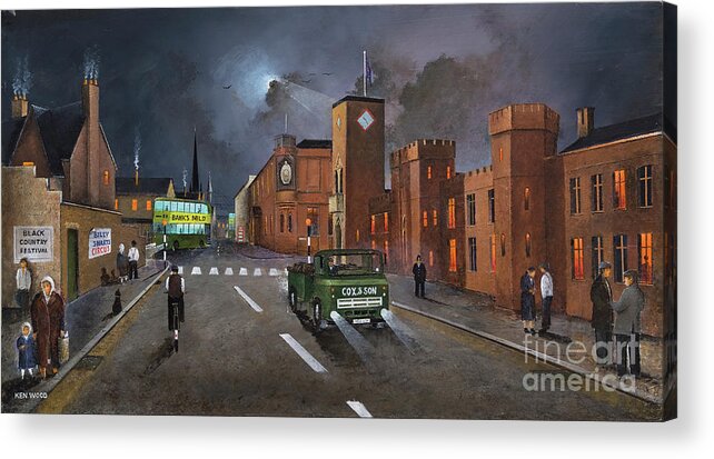 England Acrylic Print featuring the painting Dudley, Capital Of The Black Country - England by Ken Wood