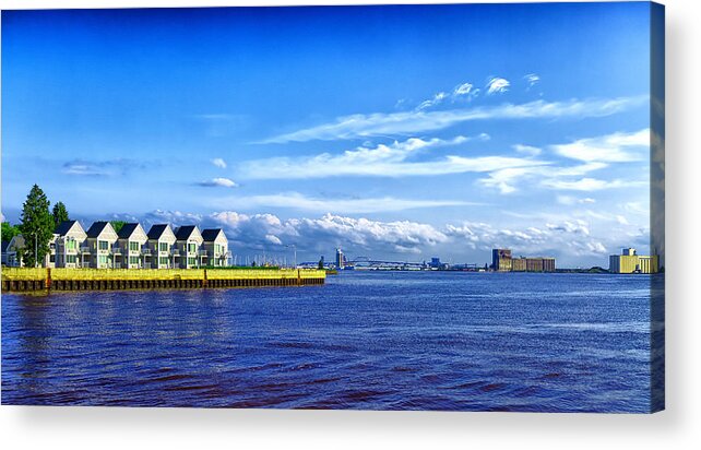 Duluth Acrylic Print featuring the photograph Duluth Minnesota Harbor by Linda Tiepelman