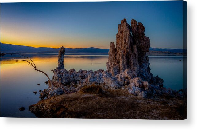 Formation Acrylic Print featuring the photograph Dusk at Mono Lake by Rikk Flohr