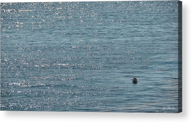 California Acrylic Print featuring the photograph Fishing in the Ocean Off Palos Verdes by Joe Bonita