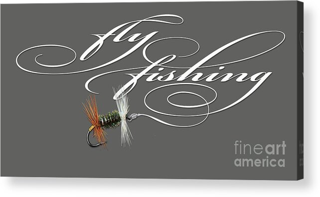 Fly Fishing Acrylic Print featuring the painting Fly Fishing Renegade by Robert Corsetti