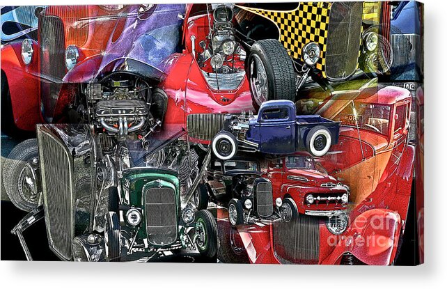 Hot Rods Acrylic Print featuring the photograph Hot Rods Galore by Tom Griffithe