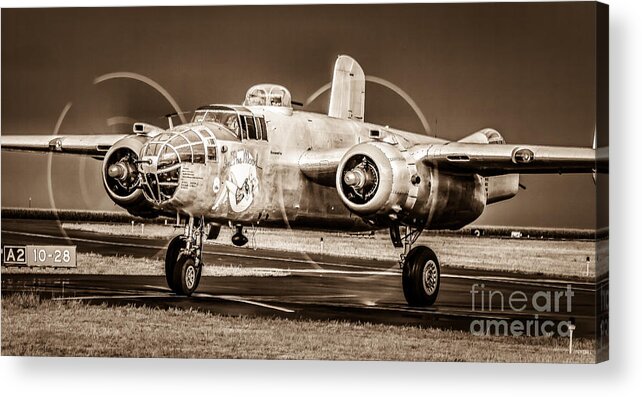 Warbirds Acrylic Print featuring the photograph In the Mood - B-25 II by Steven Reed