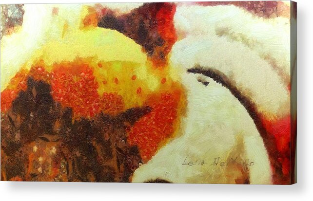 Abstract Acrylic Print featuring the painting Klimpt Study No. 4 by Lelia DeMello