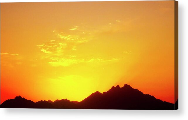 Sunset Acrylic Print featuring the photograph Last Moments Sunset In Africa by Johanna Hurmerinta