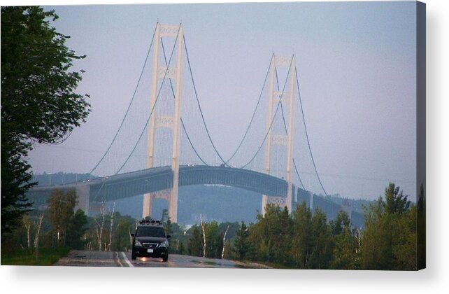 Bridge Acrylic Print featuring the photograph Mackinac Bridge by Peggy King