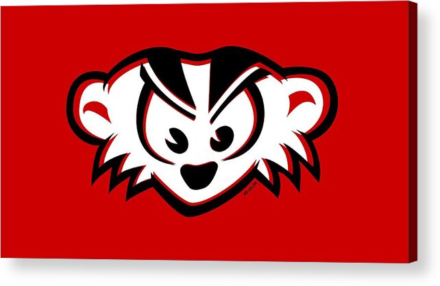Wisconsin Acrylic Print featuring the digital art Mad Badger by Geoff Strehlow