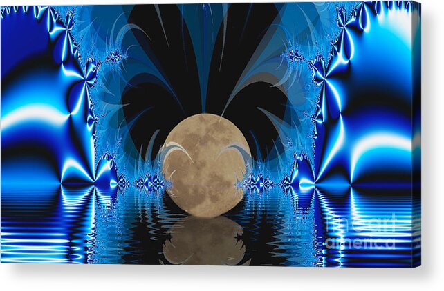 Abstract Acrylic Print featuring the digital art Magic Moon by Geraldine DeBoer