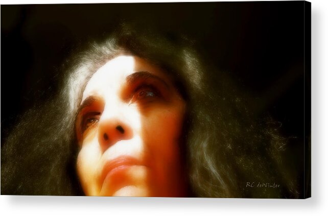 Portrait Acrylic Print featuring the painting Maid of Constant Sorrow  Self-Portrait by RC DeWinter