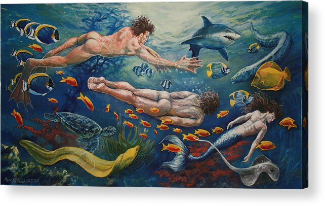 Fantasy Acrylic Print featuring the painting Metamorphosis by Marc DeBauch