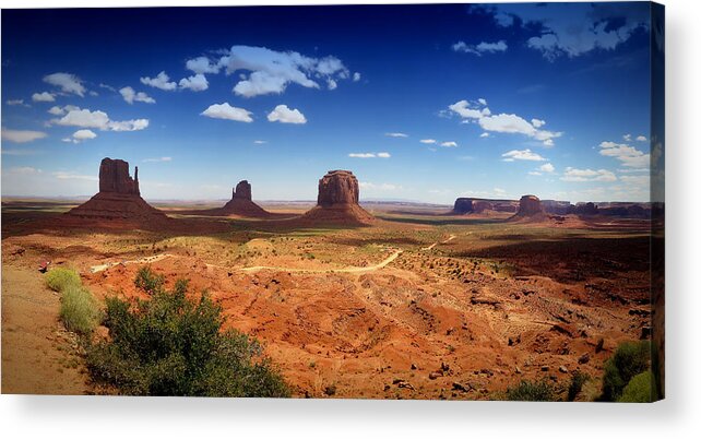 Monument Valley Acrylic Print featuring the photograph Monument Valley Utah by James Bethanis