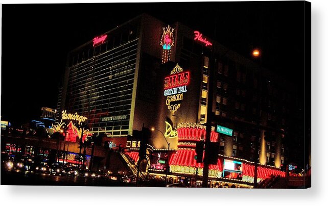 Neon Lights Acrylic Print featuring the photograph Neon Lights by Charles HALL