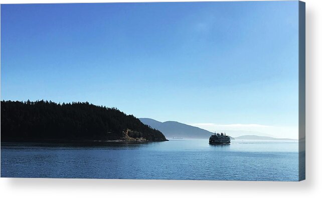 Ferry Acrylic Print featuring the photograph On the Way To Orcas by Lorraine Devon Wilke