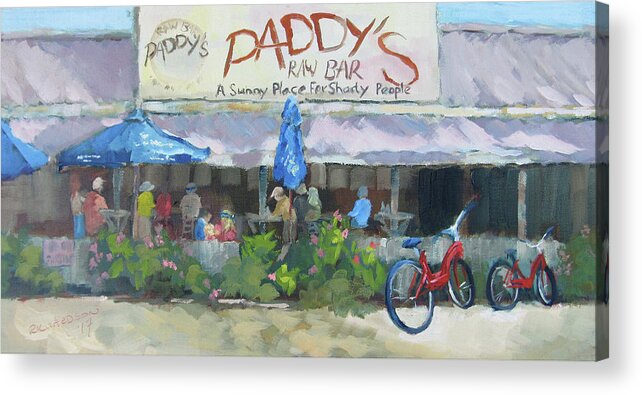 Sgi Acrylic Print featuring the painting Paddy's Raw Bar by Susan Richardson